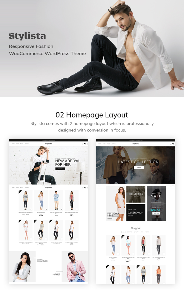 Stylista – Responsive Fashion WooCommerce WordPress Theme