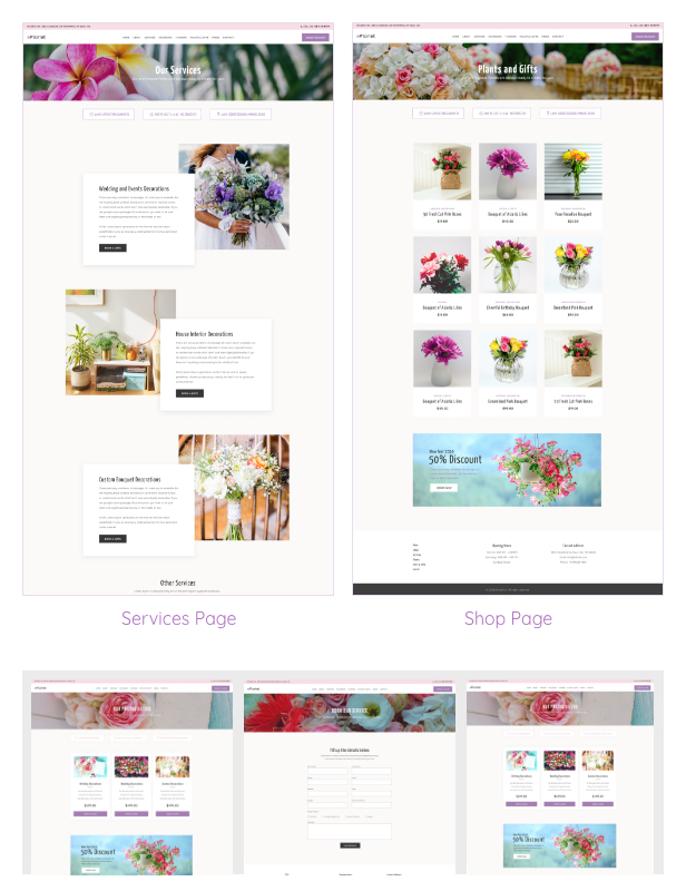 eFlorist - Flower Boutique & Decoration Elementor Template Kit - 2