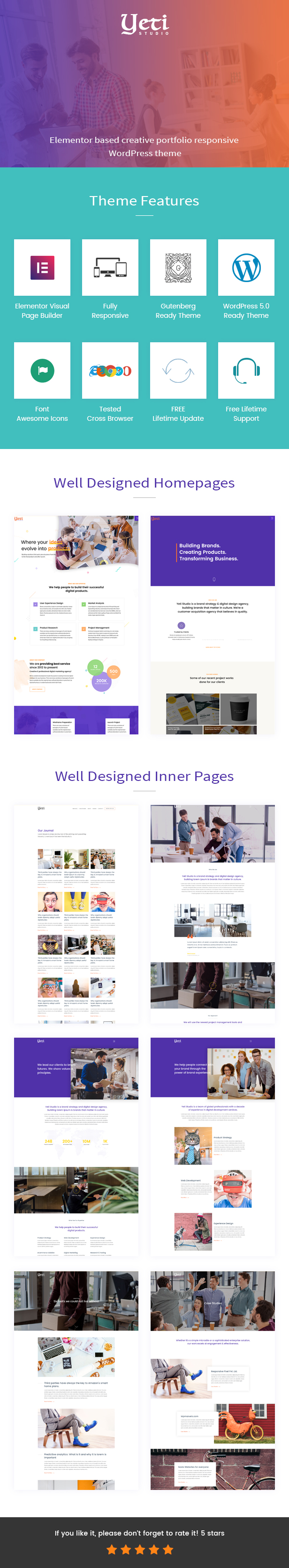 Yeti - Portfolio Responsive WordPress Theme - 4